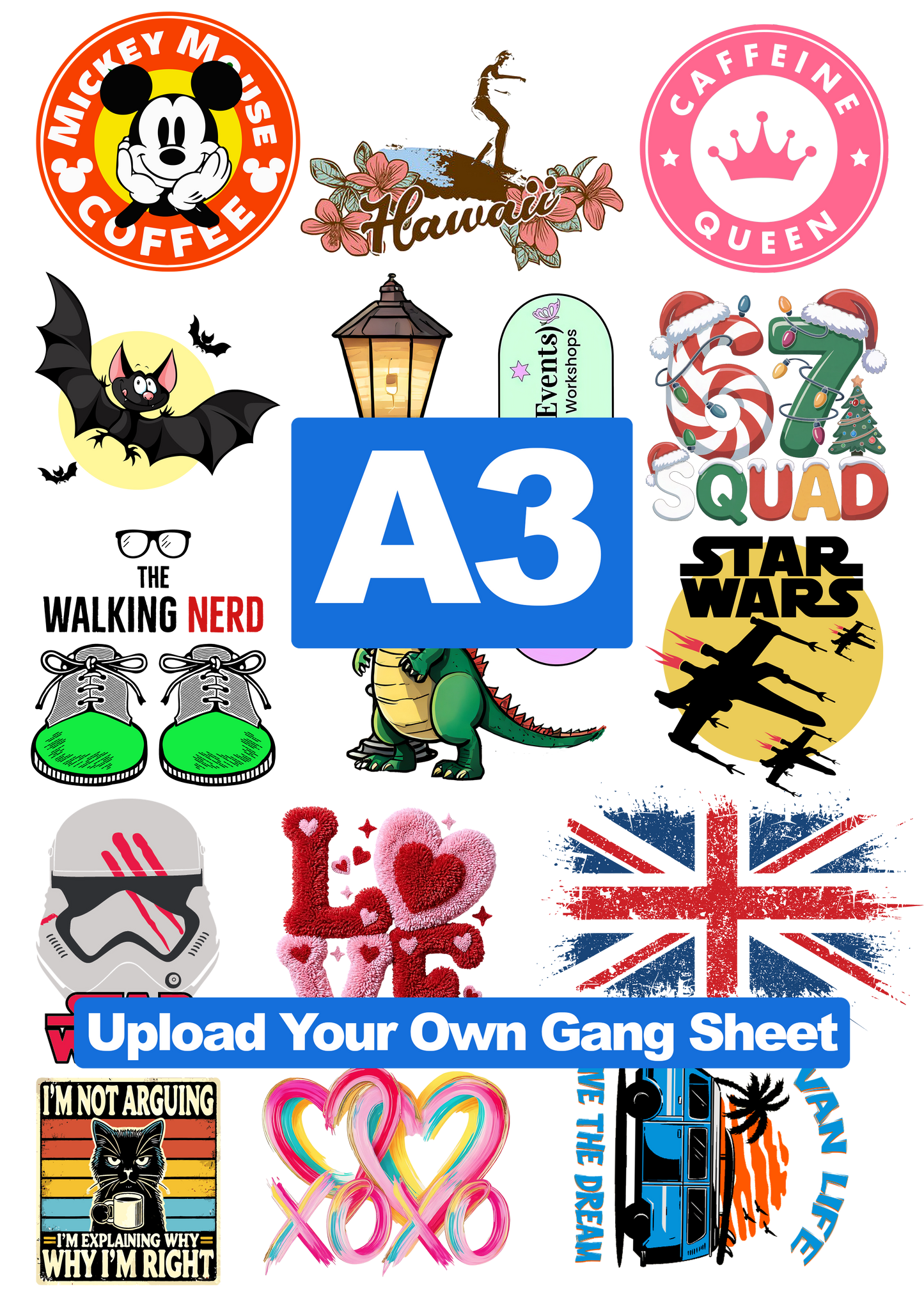A3 Upload Your Own Gang Sheet