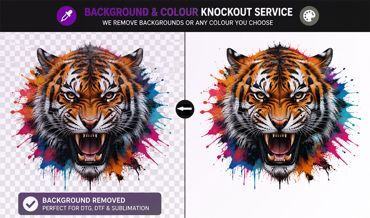 Background Removal - Black/White/Colour Knockout